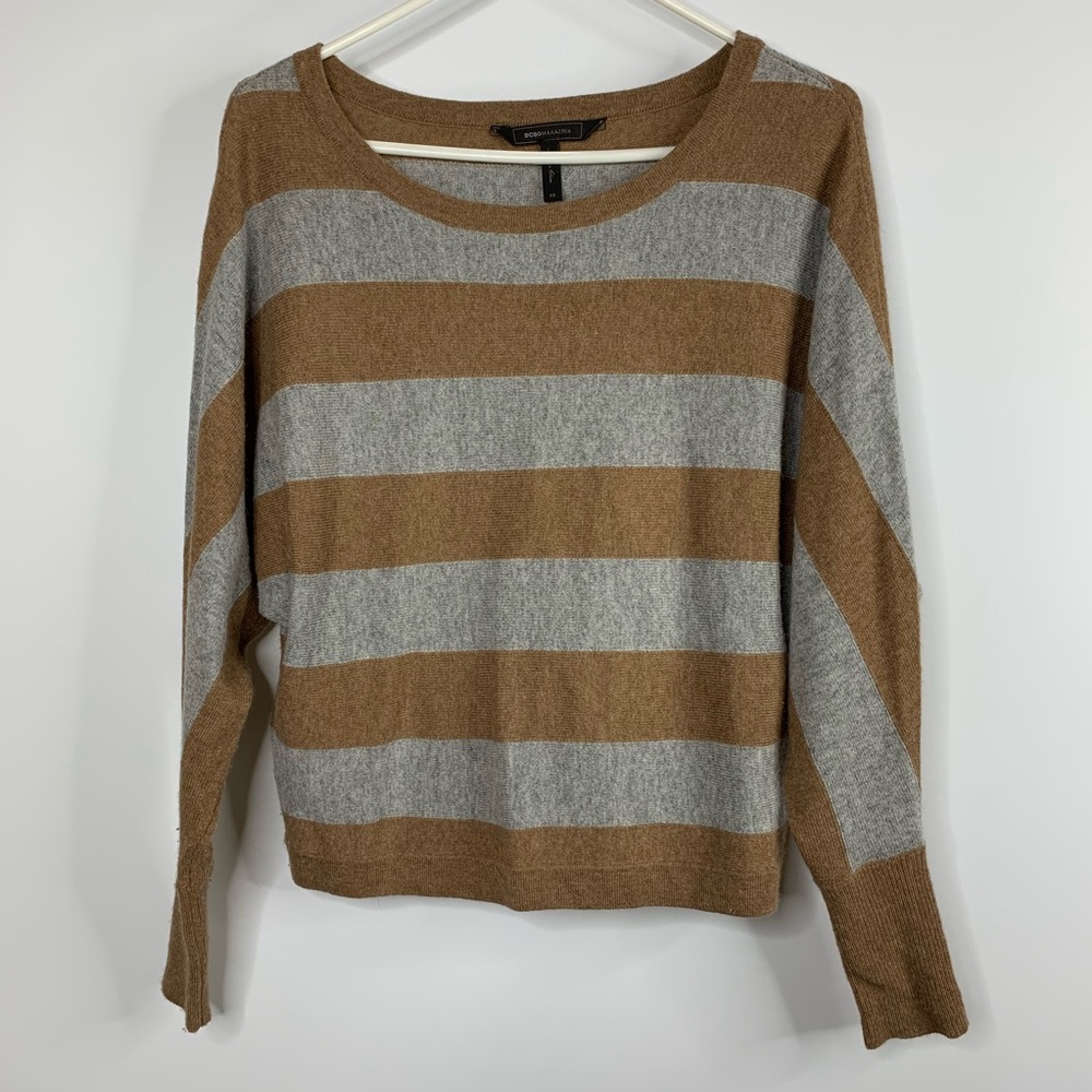 BCBG Sweater Shirt XS Cashmere Angora Wool Blend